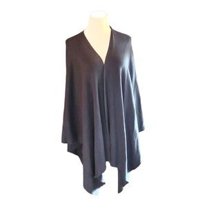 J. Jill Dark Cornflower Blue Sweater Wrap Shawl one size fits all